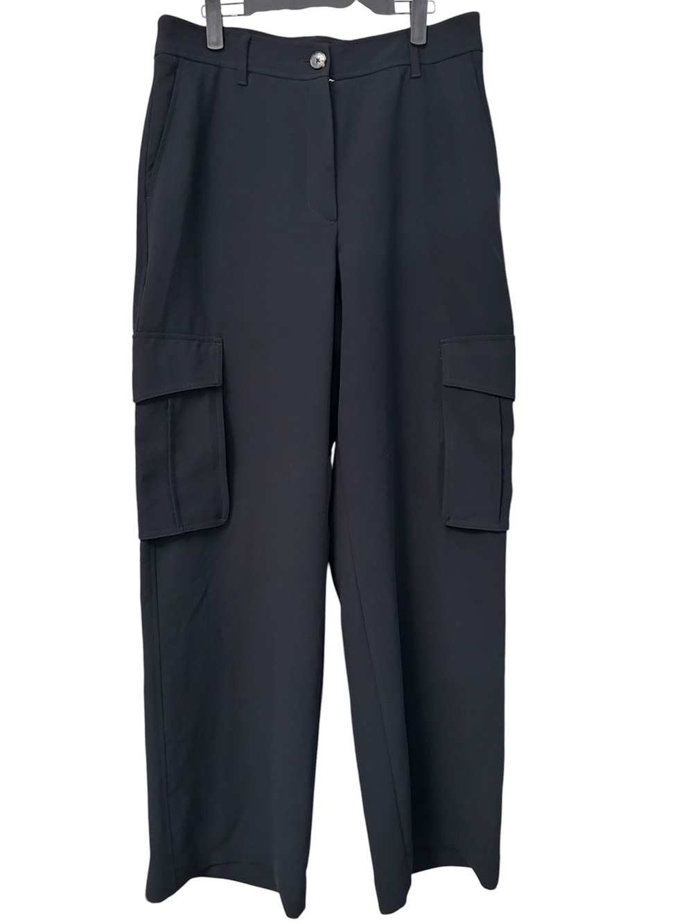 Aritzia Wilfred Bridger Cargo Pant Wide-Leg Trouser In Black Sz 12 Style 113319 - Picture 7 of 16